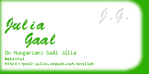 julia gaal business card